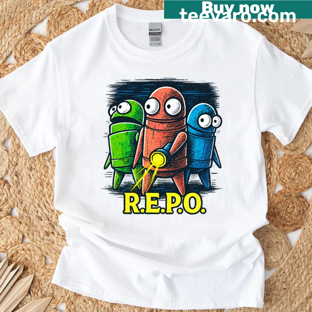 Whimsical illustration on a t-shirt celebrating art — on a men's t-shirt