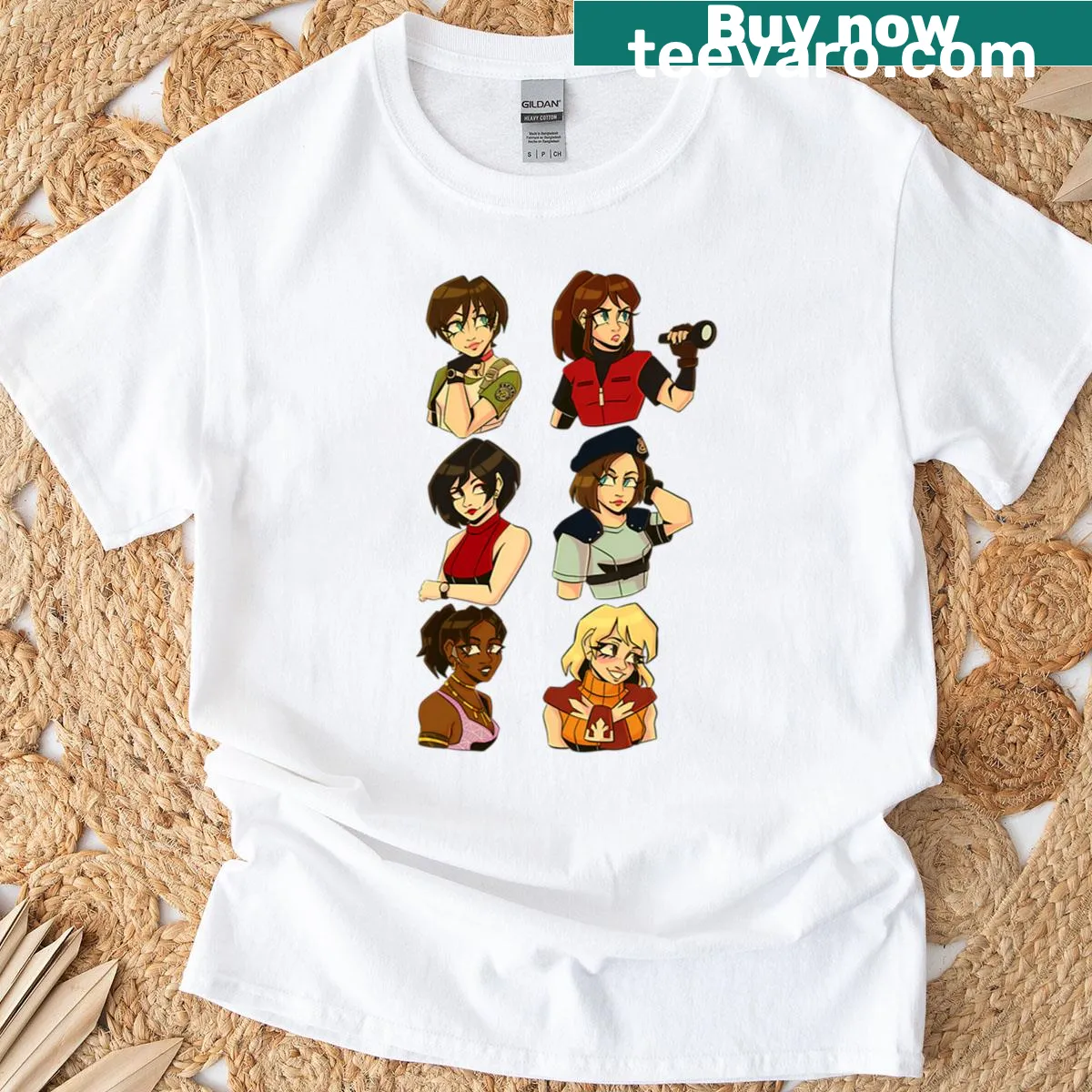 Ladies Resident Evil T-shirt with bold gaming graphics — on a men's t-shirt