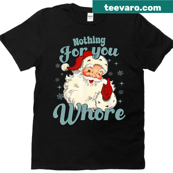 Vintage distressed Santa quote holiday t-shirt