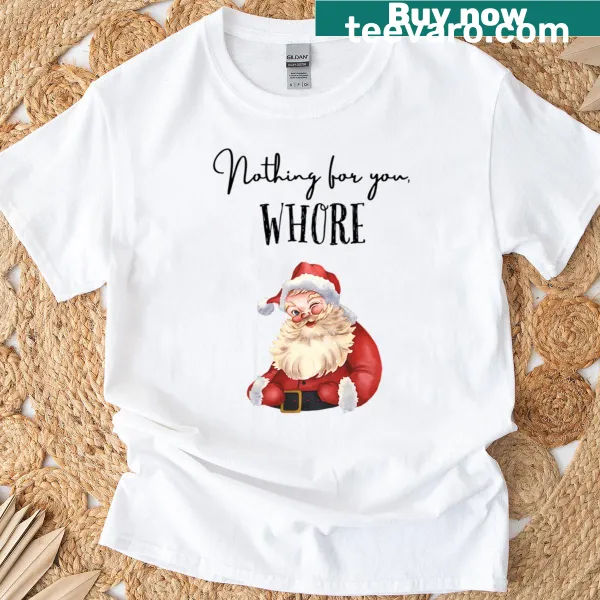 Vintage Santa graphic with a happy holiday quote on a t-shirt