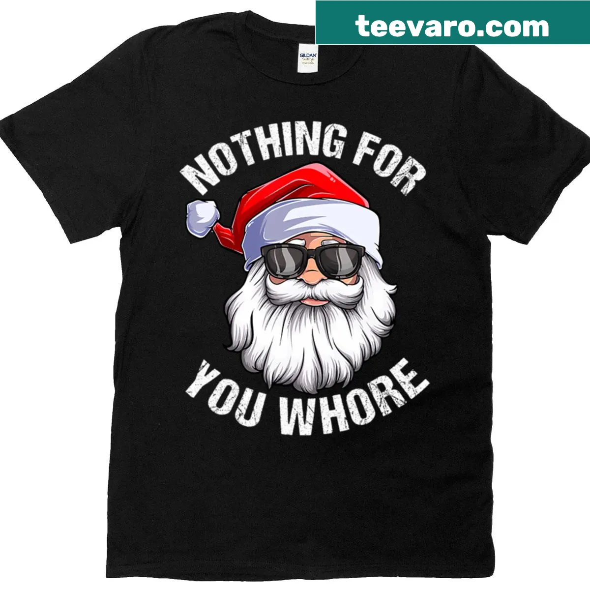 Vintage Santa holiday T-shirt with retro design and quote — on a men's t-shirt