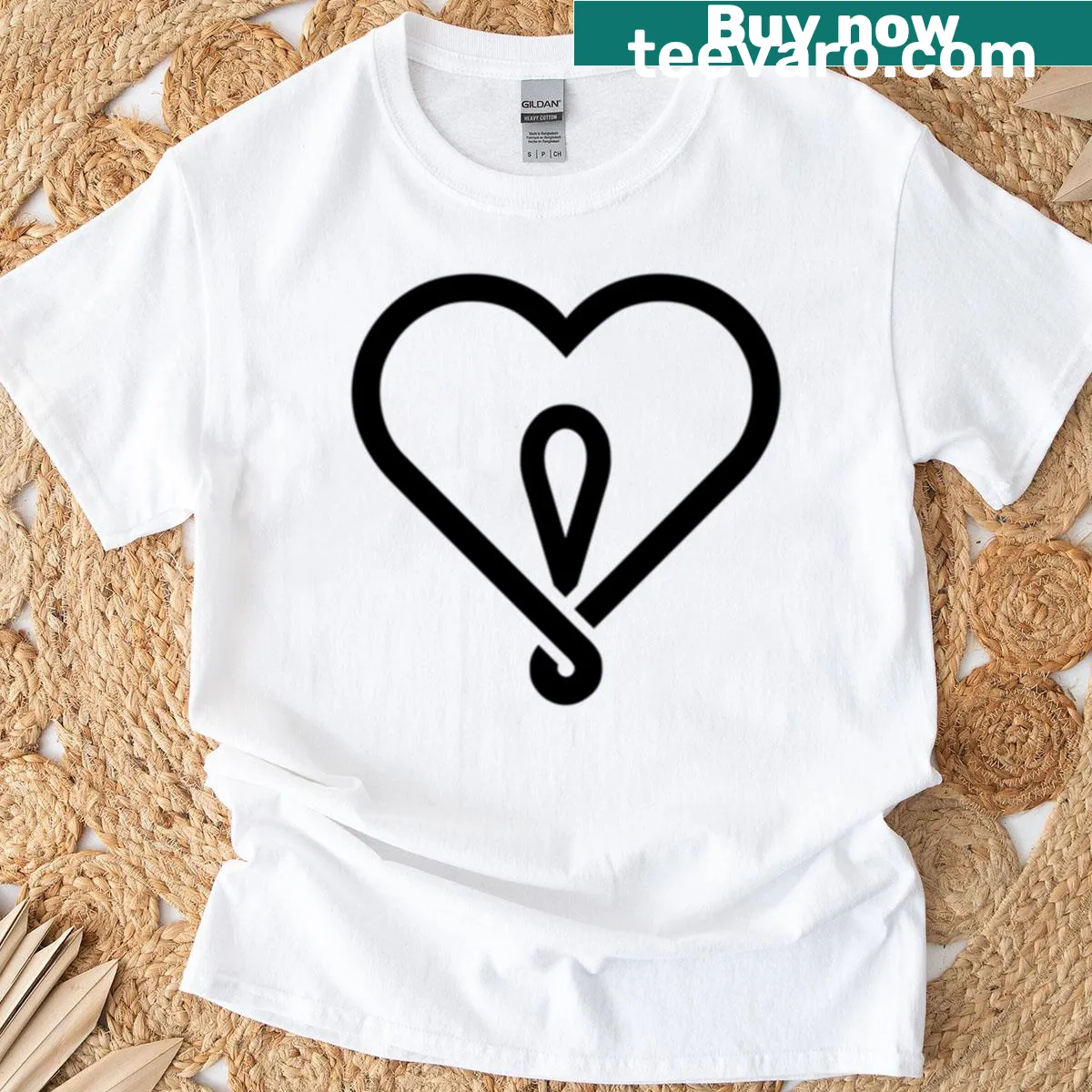Fitted scoop T-shirt featuring a Kpop aesthetic logo design — on a men's t-shirt