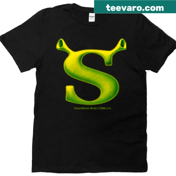 Small Shrek ears logo t-shirt on left chest