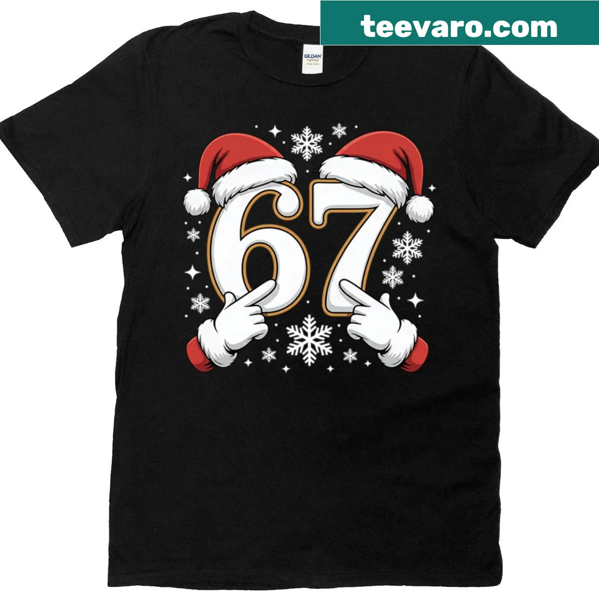 Cheerful meme-inspired Christmas T-shirt — on a men's t-shirt
