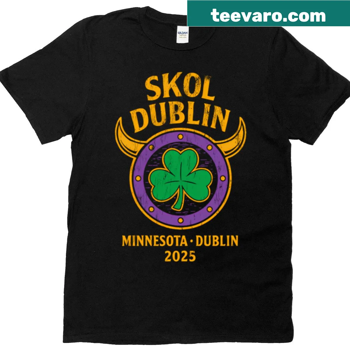Dublin football 2025 t-shirt with bold team graphic — on a men's t-shirt