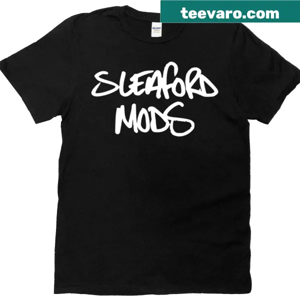 Graphic T-shirt featuring the bold Sleaford Mods logo