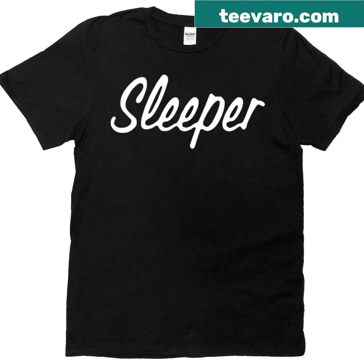 Sleeper Band HD logo T-shirt — on a men's t-shirt