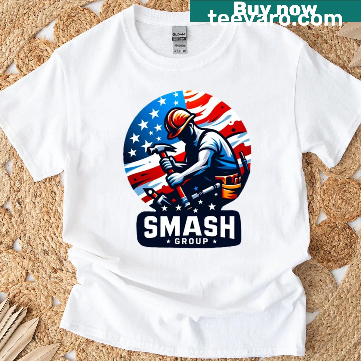 Company logo T-shirt for team spirit — on a men's t-shirt