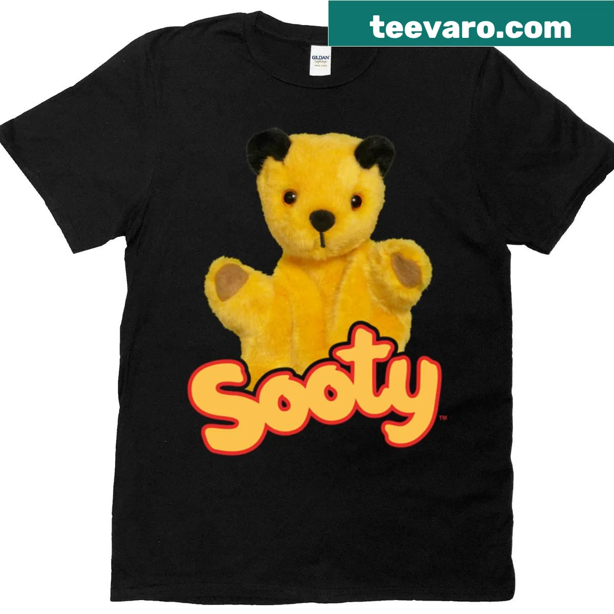 Sooty Wave logo design on casual t-shirt — on a men's t-shirt