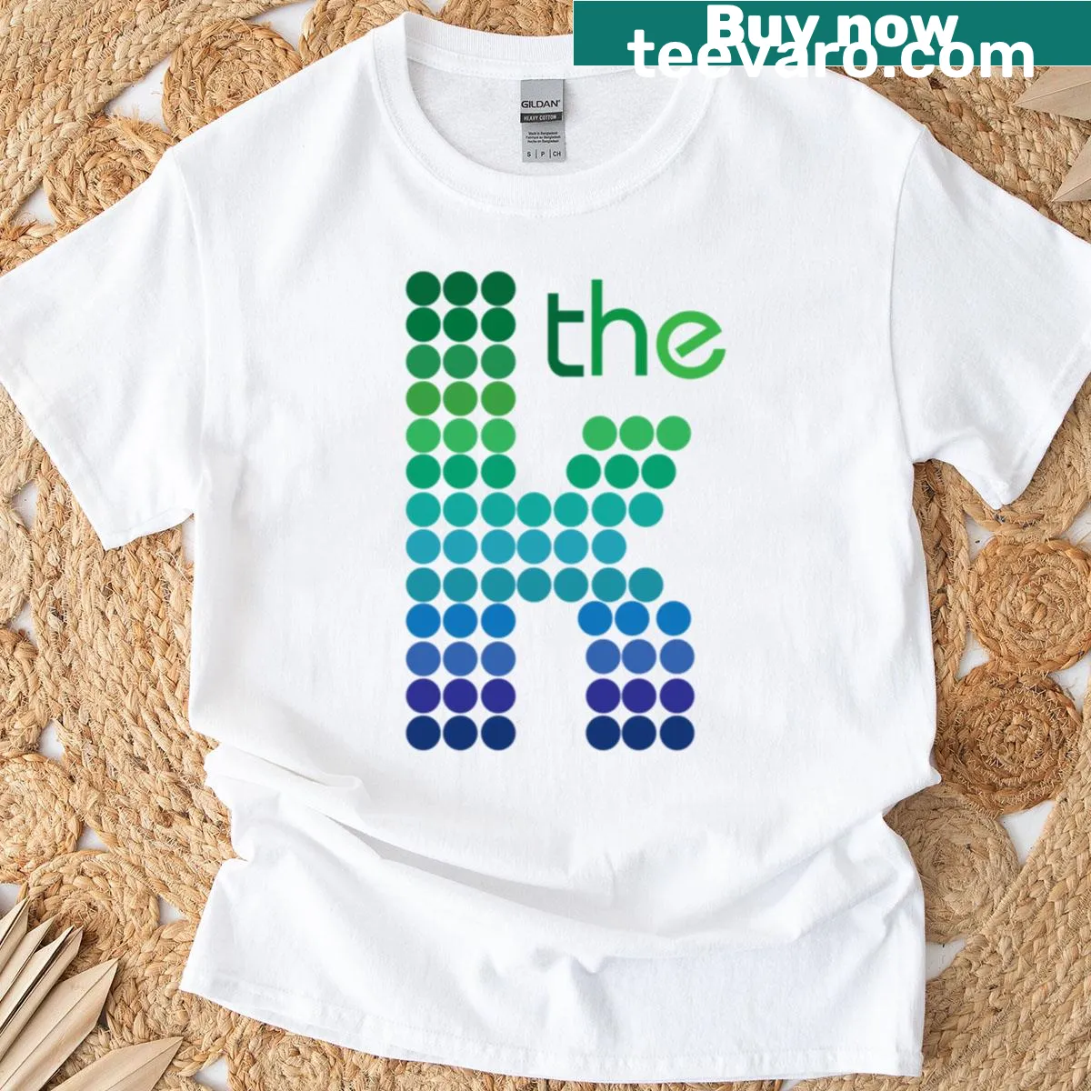 The Killers band t-shirt featuring an ombre logo design — on a men's t-shirt