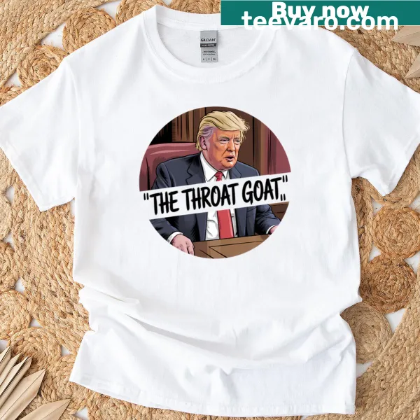 Graphic t-shirt with the phrase 'The Throat Goat'