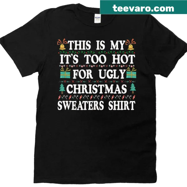 Funny Christmas-themed t-shirt featuring humorous text.