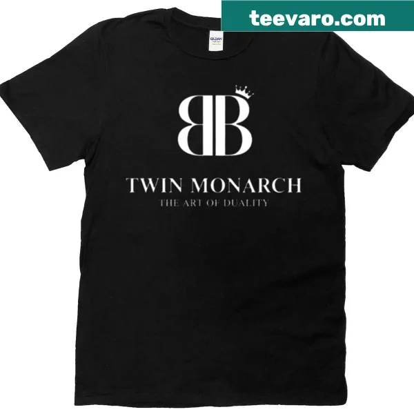 Twin Monarch T-shirt featuring a delicate design of intertwined butterflies