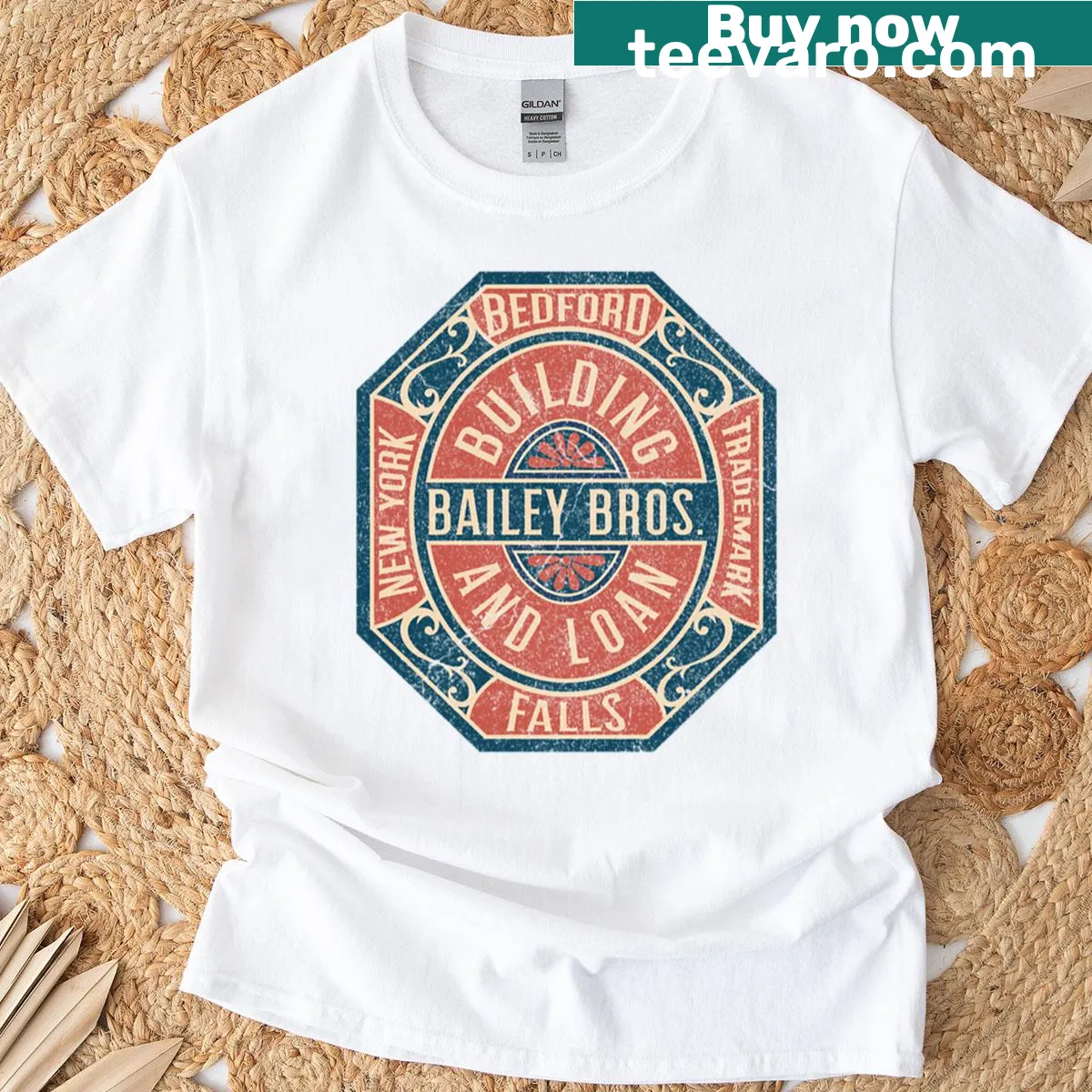 Vintage Holiday Building Loan emblem t-shirt with retro design — on a men's t-shirt