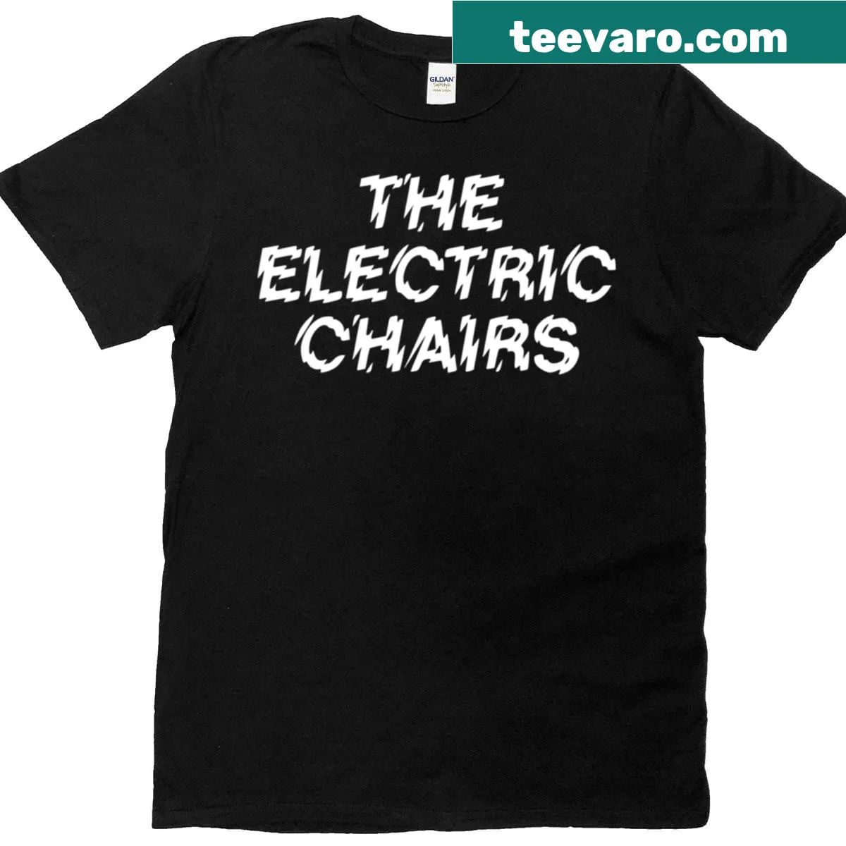 Oversized t-shirt featuring the Wayne County The Electric Chairs logo — on a men's t-shirt
