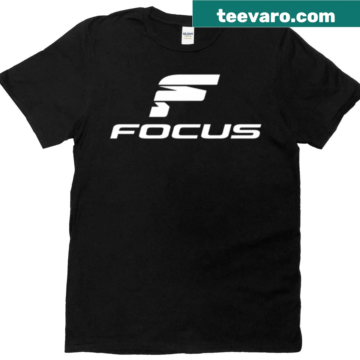 Graphic T-shirt featuring a bike on a long road — on a men's t-shirt