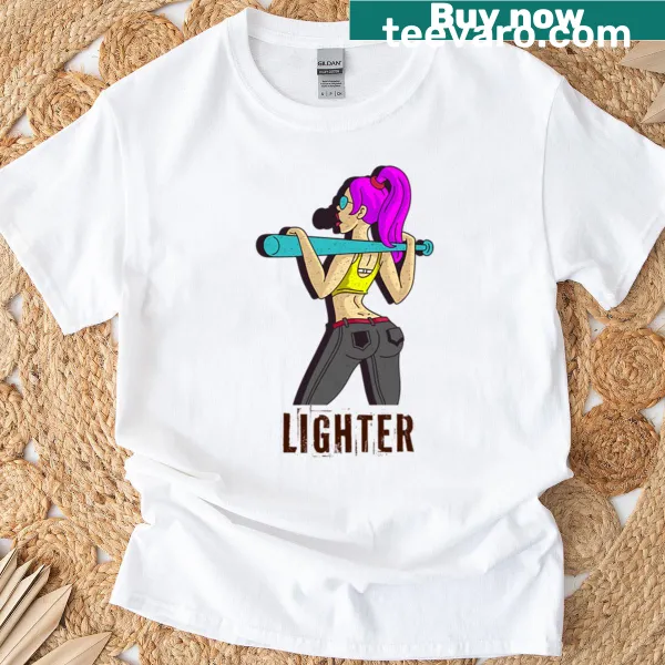 Illustration of a woman on a shirt celebrating femininity and art.