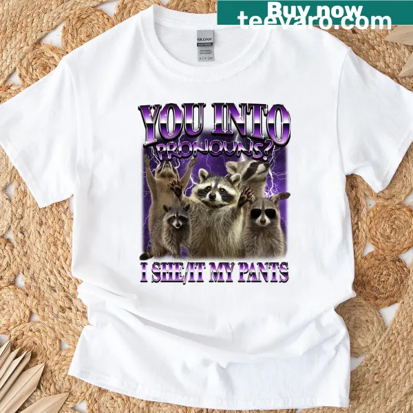 Humorous t-shirt with text about pronouns
