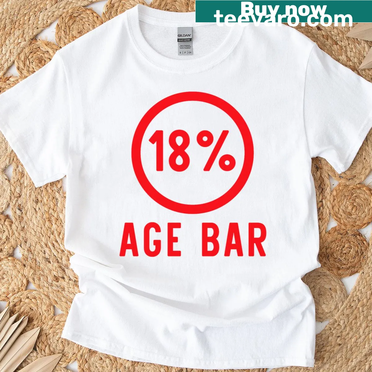 Humorous birthday T-shirt celebrating turning 18 — on a men's t-shirt