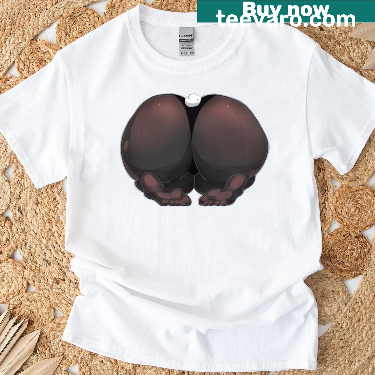 Minimalist white t-shirt with clean typography — on a men's t-shirt