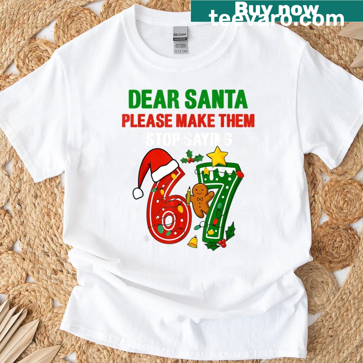 Funny Christmas T-shirt for parents featuring humorous festive graphics. — on a men's t-shirt