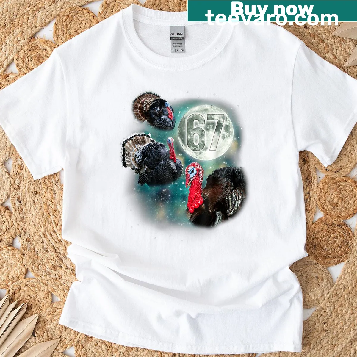 Funny turkey graphic illustrating a meme for Thanksgiving — on a men's t-shirt