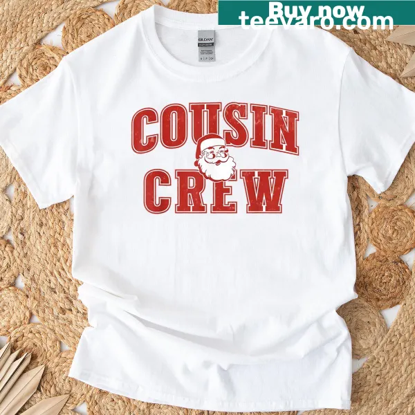 Illustrated Santa Claus on a matching family Christmas t-shirt