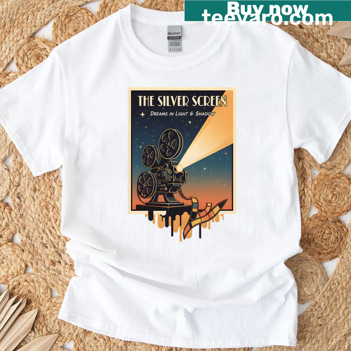 Cinema Lovers T-shirt with bold typography design — on a men's t-shirt