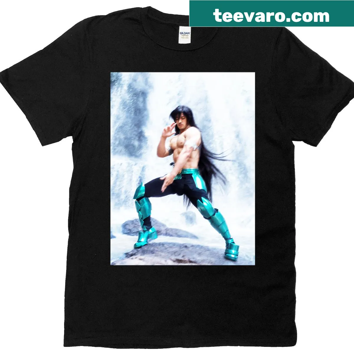 Illustrated tribute T-shirt honoring classic cinema and film culture — on a men's t-shirt