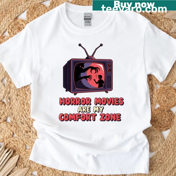 Retro horror movie lover oversized t-shirt with classic horror elements