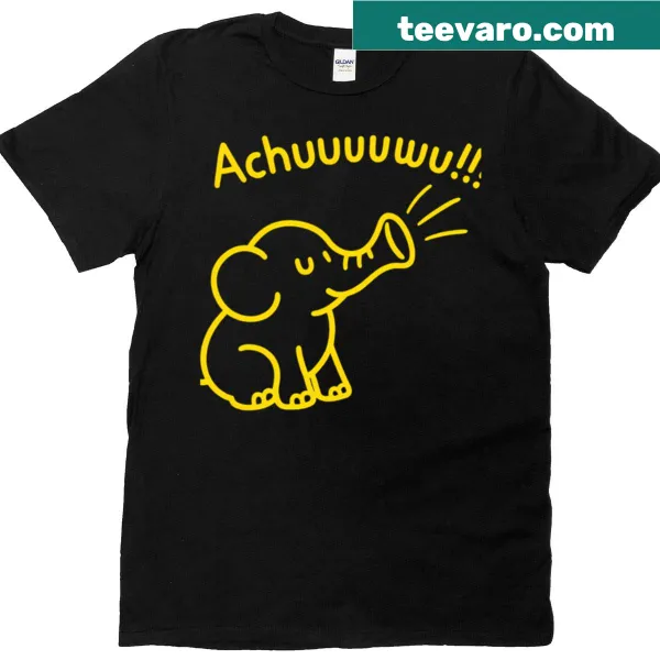 Cute cartoon baby elephant graphic on t-shirt