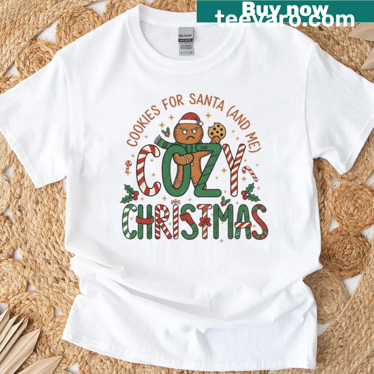 Cute hot cocoa and Christmas movies graphic on a cozy tee — on a men's t-shirt