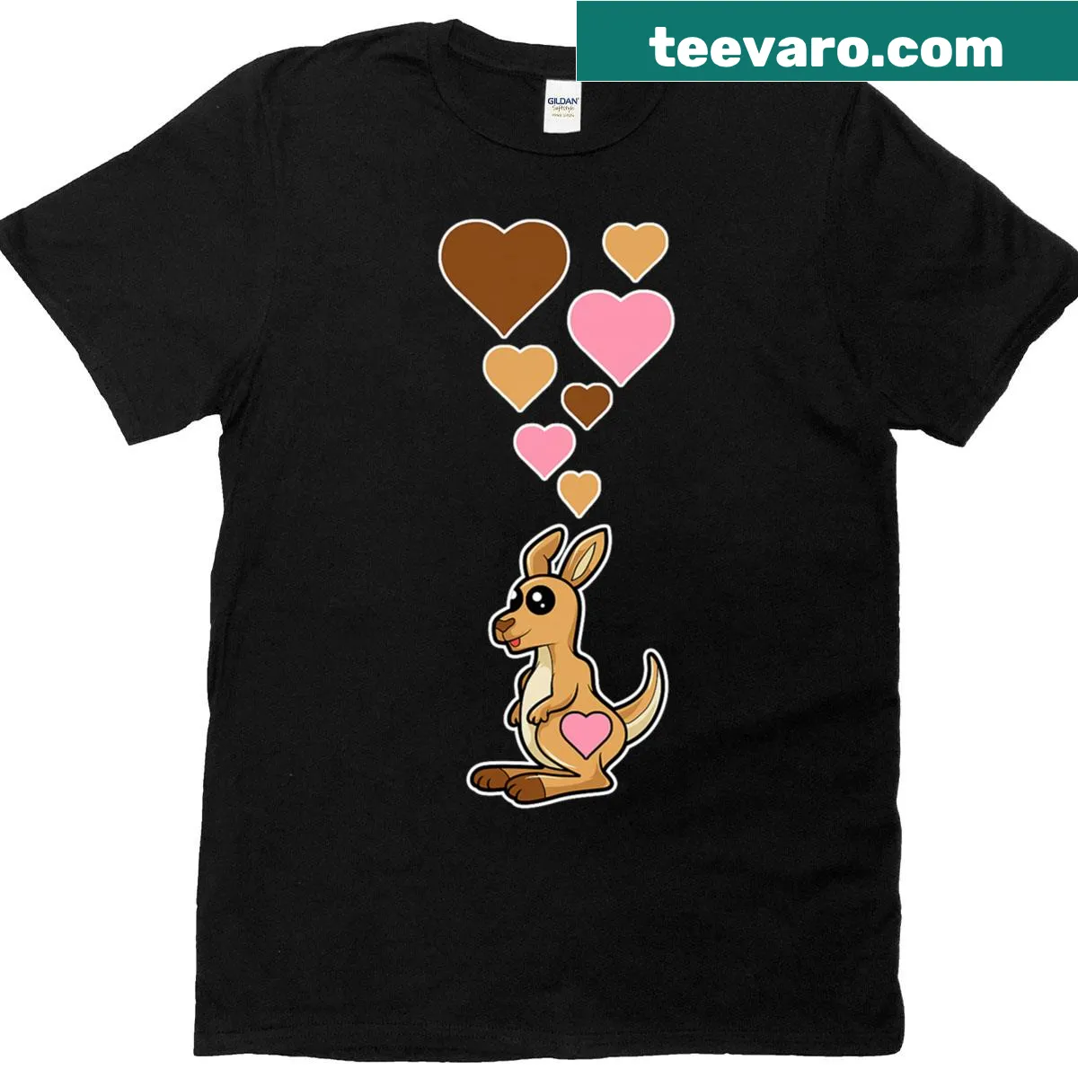 Adorable kangaroo graphic on a t-shirt for kids who love animals — on a men's t-shirt