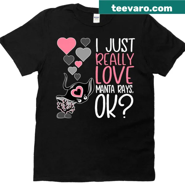 Whimsical manta ray graphic on a cute T-shirt