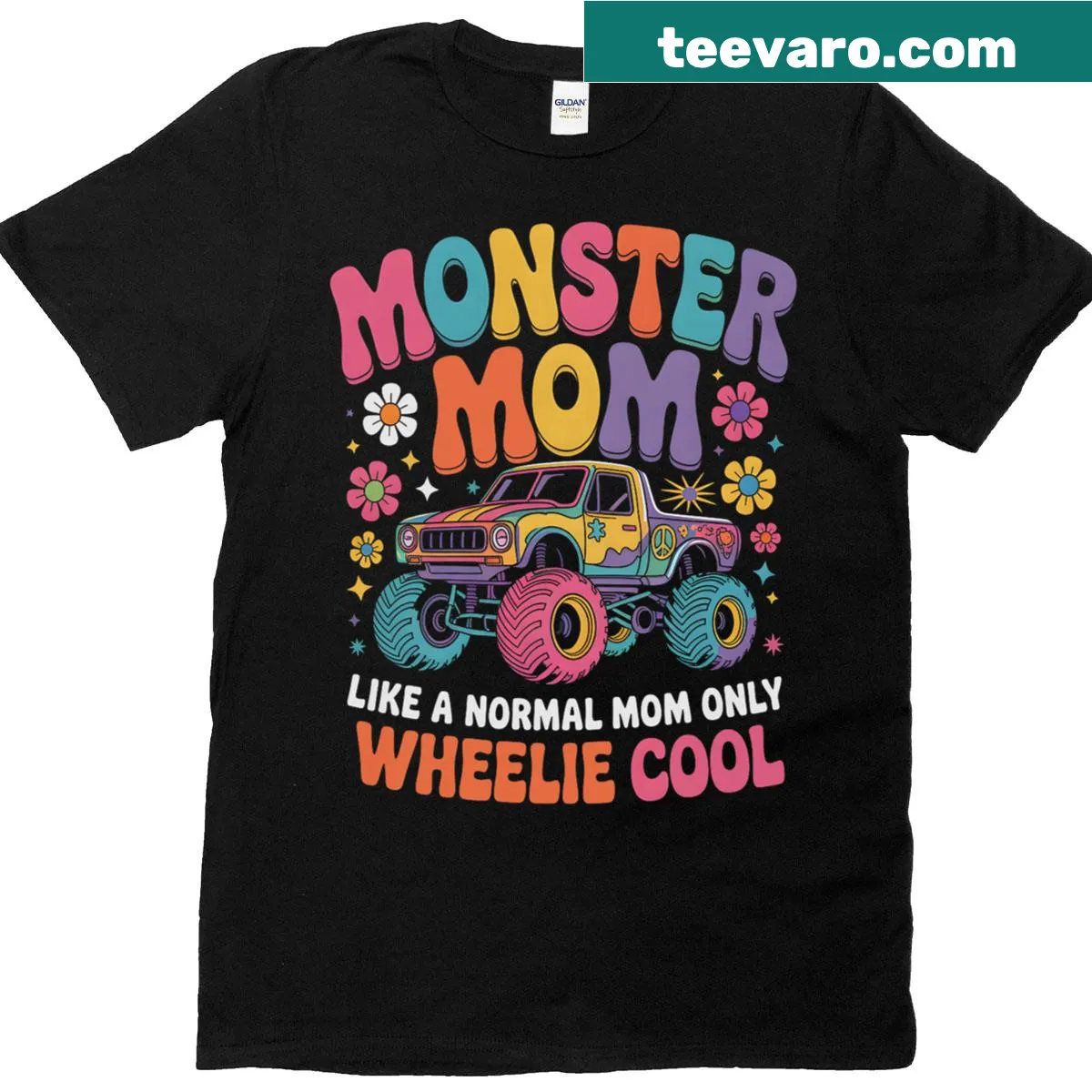 Whimsical monster illustration on a fun birthday t-shirt for moms — on a men's t-shirt