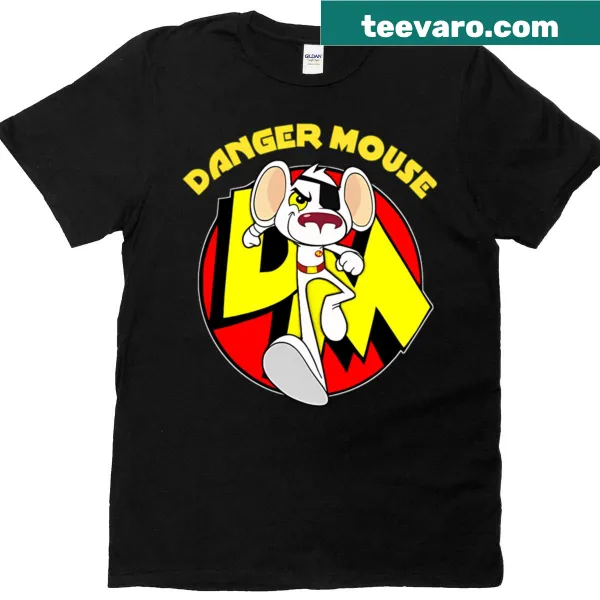 Vintage-style t-shirt featuring Danger Mouse cartoon character