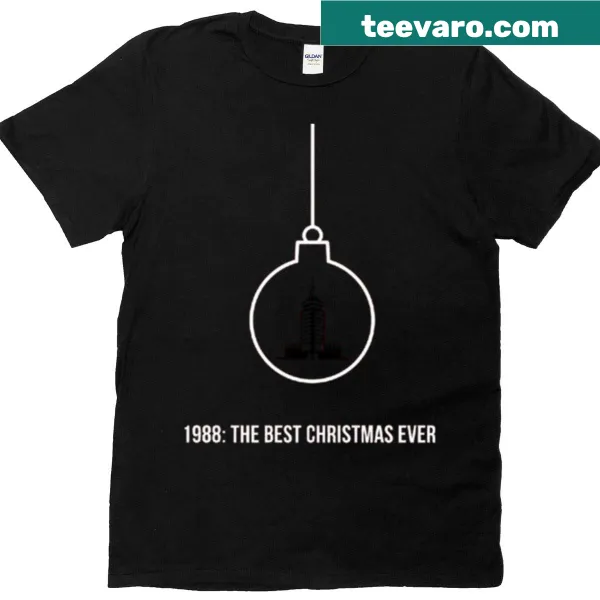 Die Hard Christmas ornament t-shirt featuring Nakatomi Plaza
