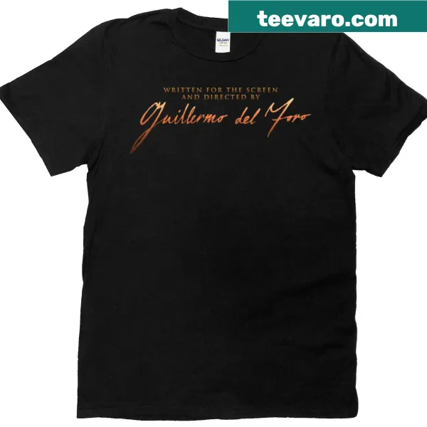 T-shirt honoring Guillermo Del Toro with typographic design