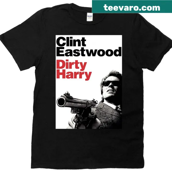 Illustration of Dirty Harry film cover on t-shirt