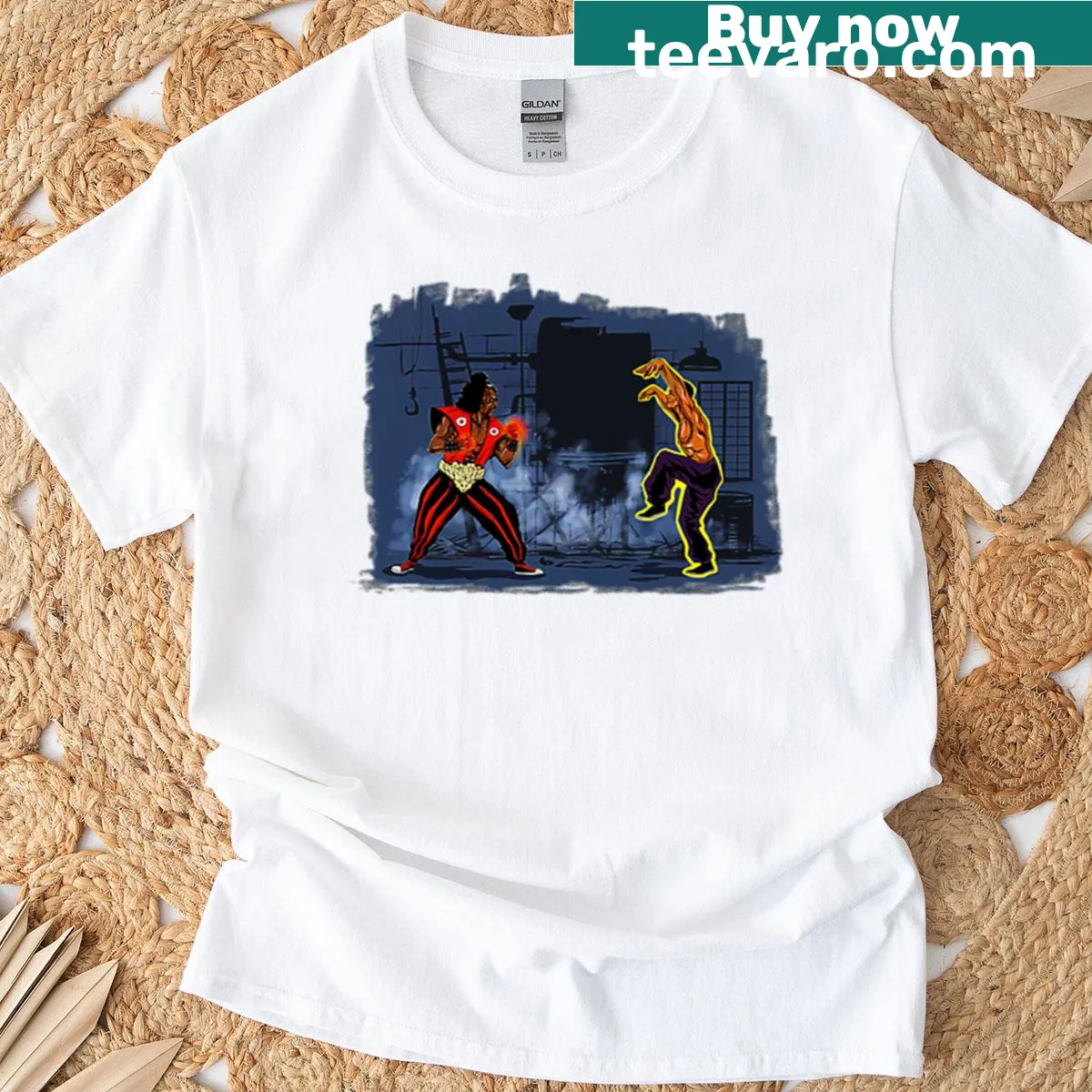 Illustration of a dragon on a kid's t-shirt — on a men's t-shirt
