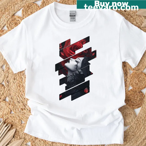 Inspirational graphic T-shirt with a beauty and thorns theme