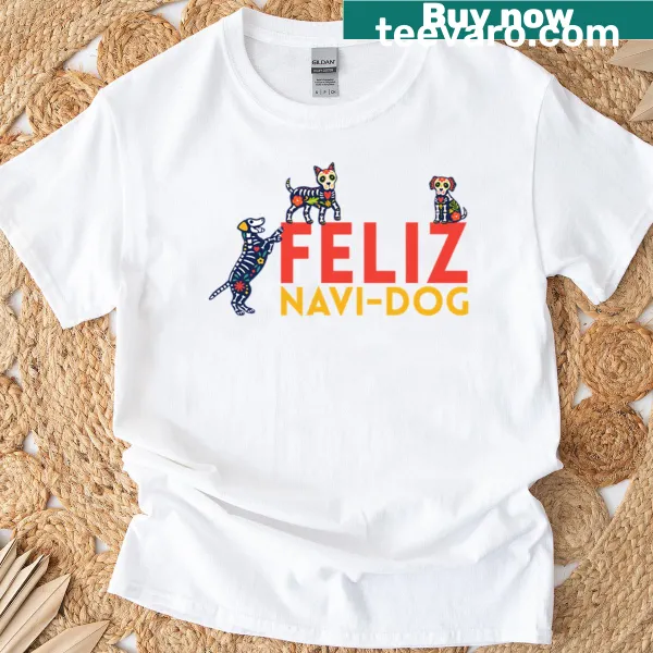 T-shirt featuring an Alebrije dog design for Christmas