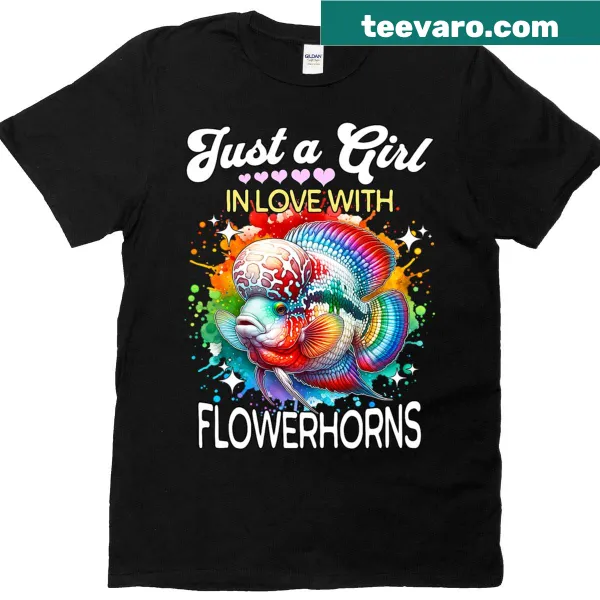 Detailed illustration of a Flowerhorn Cichlid on a t-shirt