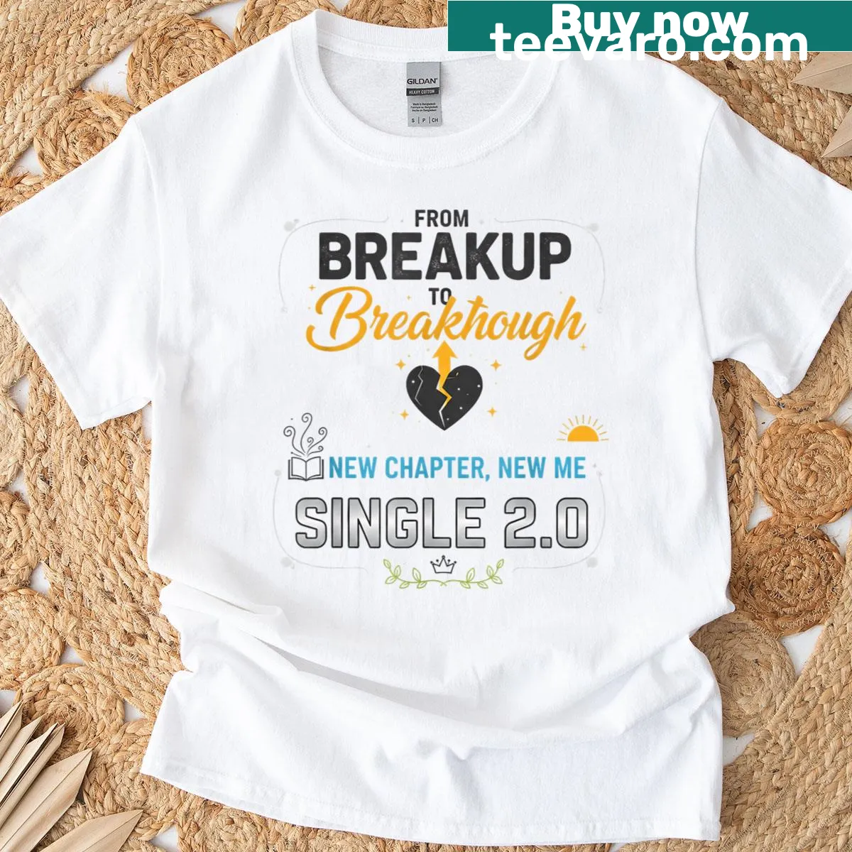 Inspirational t-shirt about personal growth and new beginnings — on a men's t-shirt