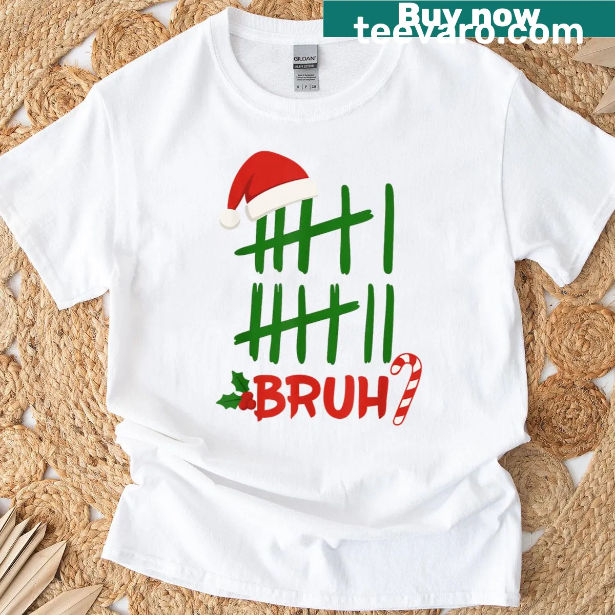 T-shirt with tally marks referencing the '67' meme design — on a men's t-shirt