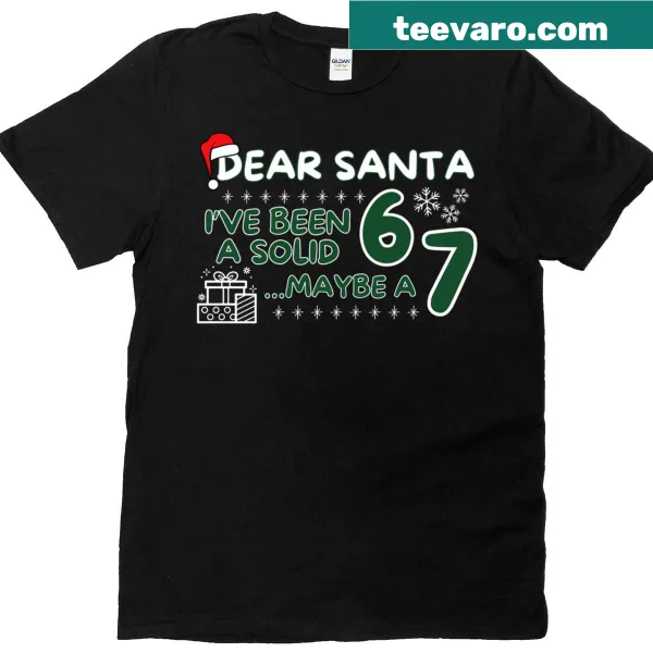 Funny Christmas tee with cheeky message for kids about Santa