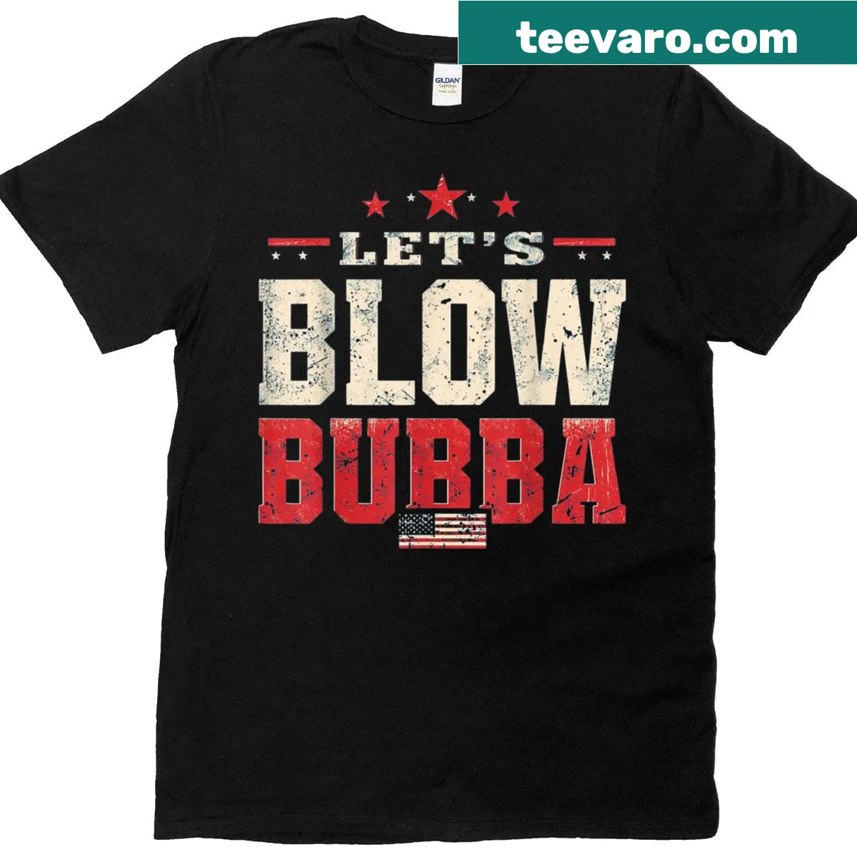 Funny patriotic Bubba t-shirt for humor lovers — on a men's t-shirt