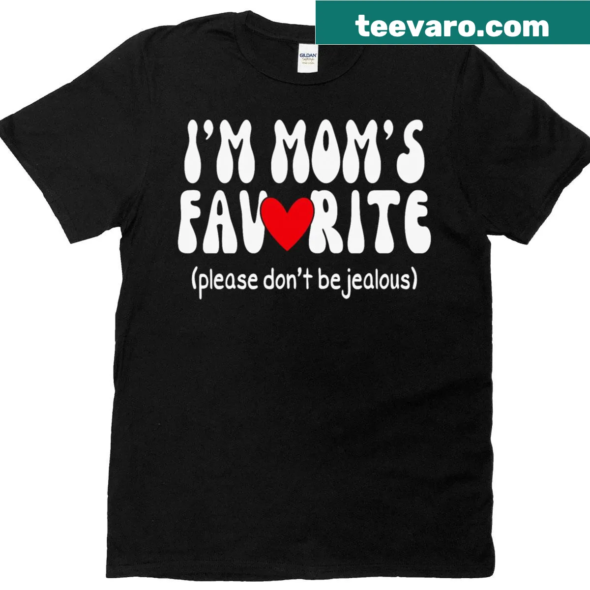 Funny T-shirt claiming to be Mom's favorite child — on a men's t-shirt