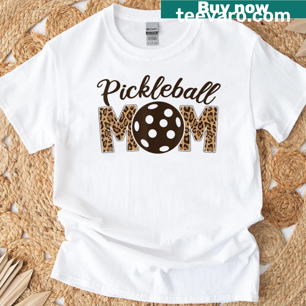 Funny pickleball paddle design t-shirt for moms — on a men's t-shirt