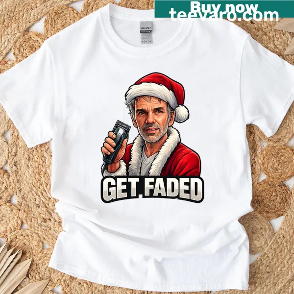 Barber-themed Christmas design for festive celebrations